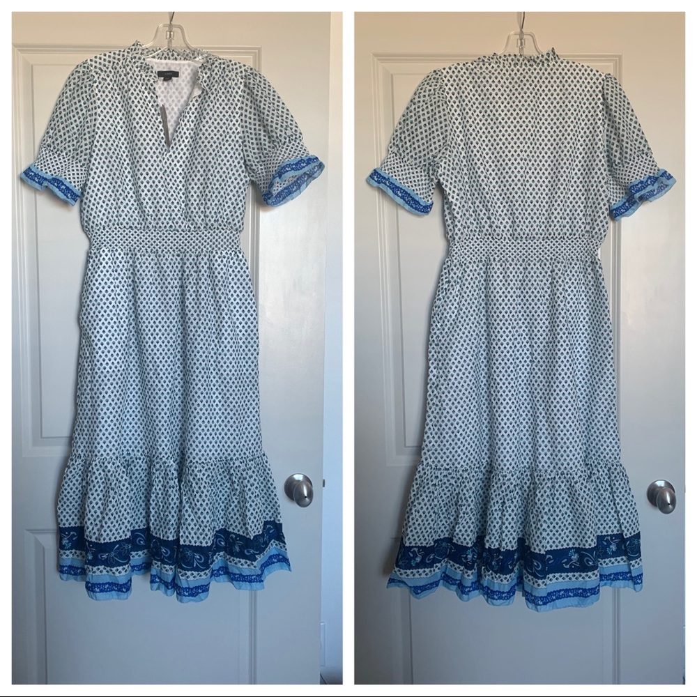 J. Crew Smocked ruffle dress in cotton voile - Picture 8 of 9